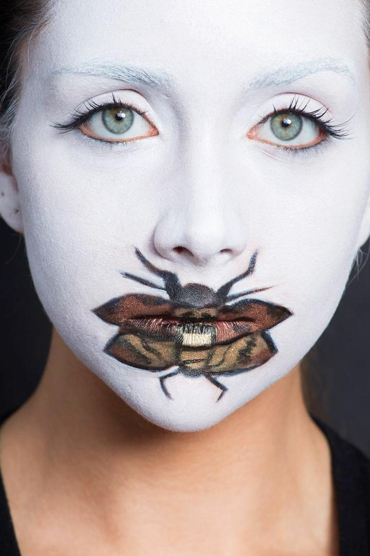 maquillage halloween horreur peinture visage