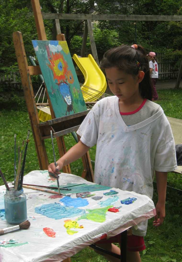 peinture exterieur activite enfant 