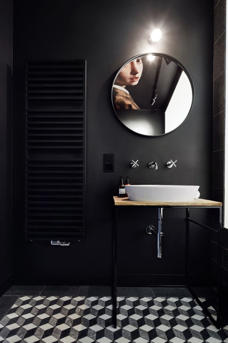 salle de bain déco noir style industriel
