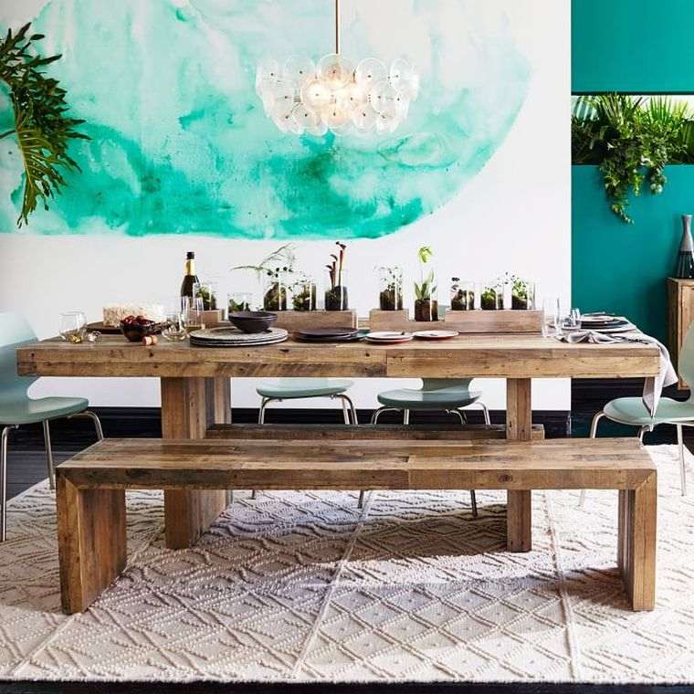 table salle à manger design bois decoration rustique