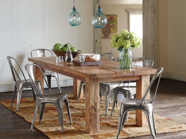 table deco style campagne bois