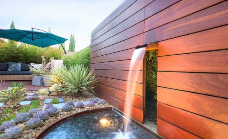 créer un jardin zen fontaine d'eau design moderne