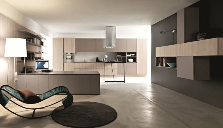 cuisine design minimaliste moderne bois espace ouvert 