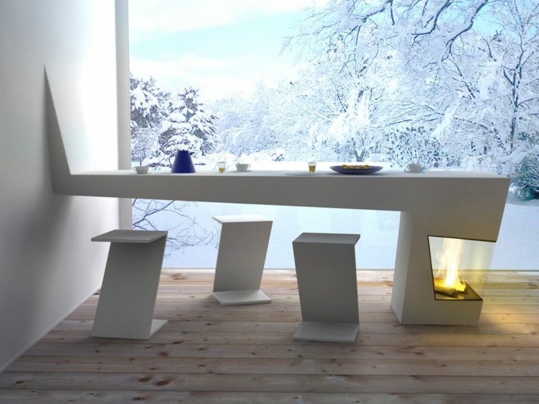 intérieur minimaliste style tabouret design parquet bois