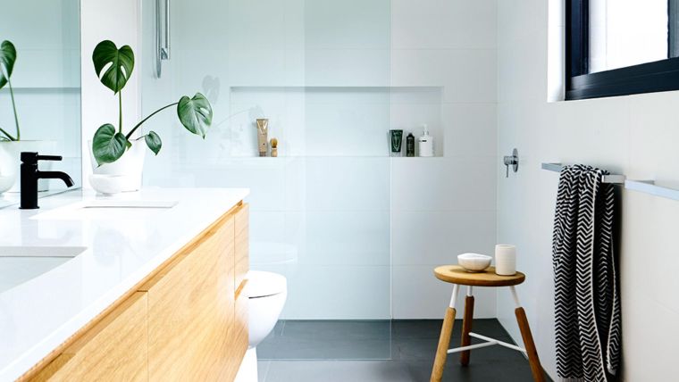 salles de bain modernes meuble bois