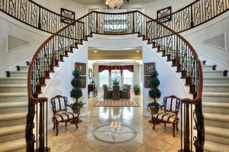 balustrade escalier double symétrie parfaite
