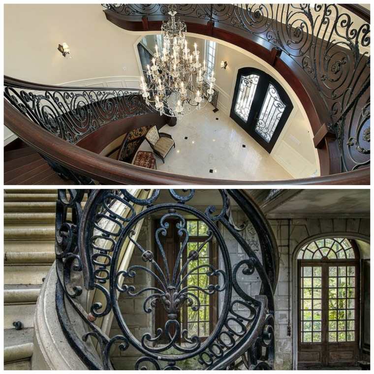 balustrade escalier luxueuse classique arabesque