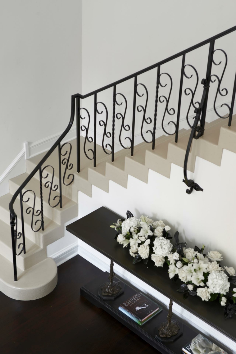 balustrade escalier métal noir classique