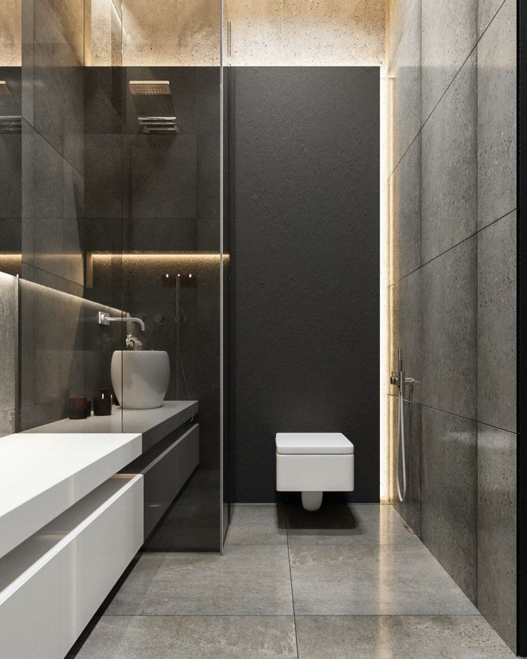 salle de bain zen deco wc style minimaliste gris