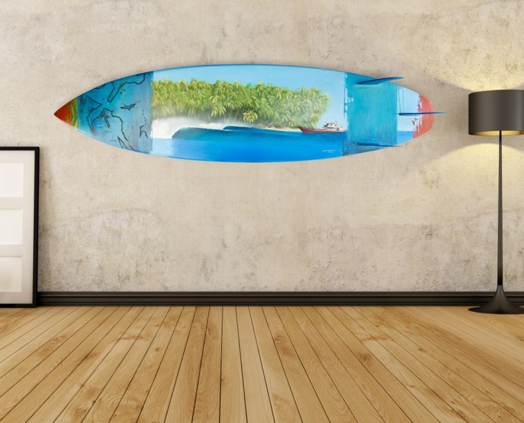 decoration surf planches ornement mur idee