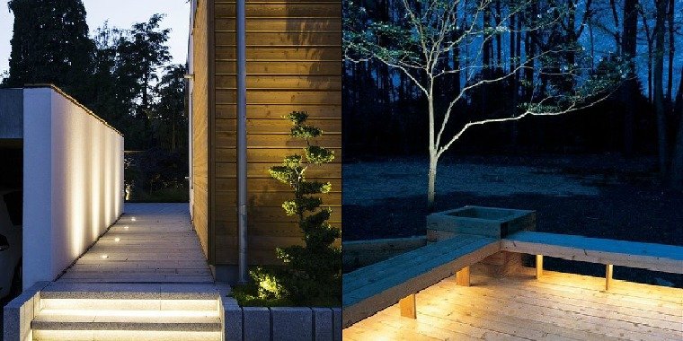 éclairage extérieur luminaire encastrable idée jardin luminaire terrasse
