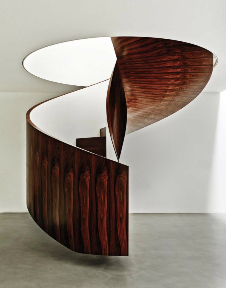 escalier interieur design moderne photo bois