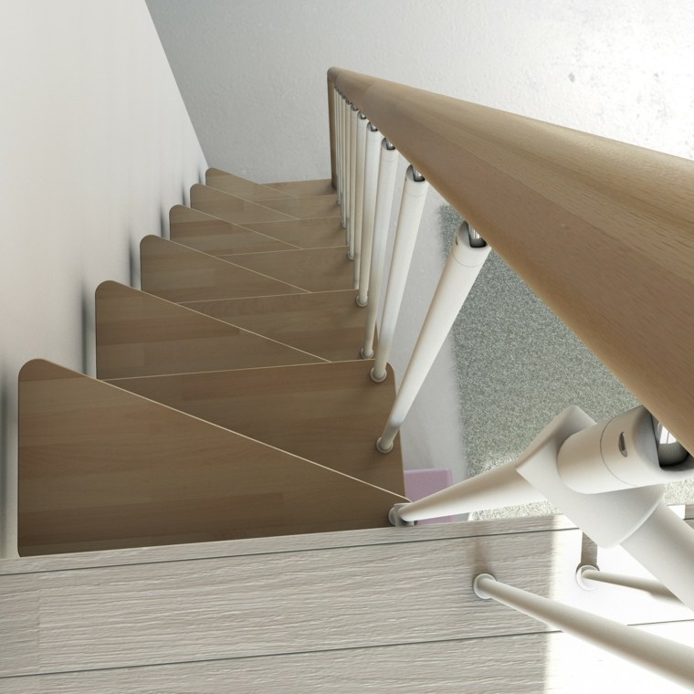 garde-corps escalier contemporain bois