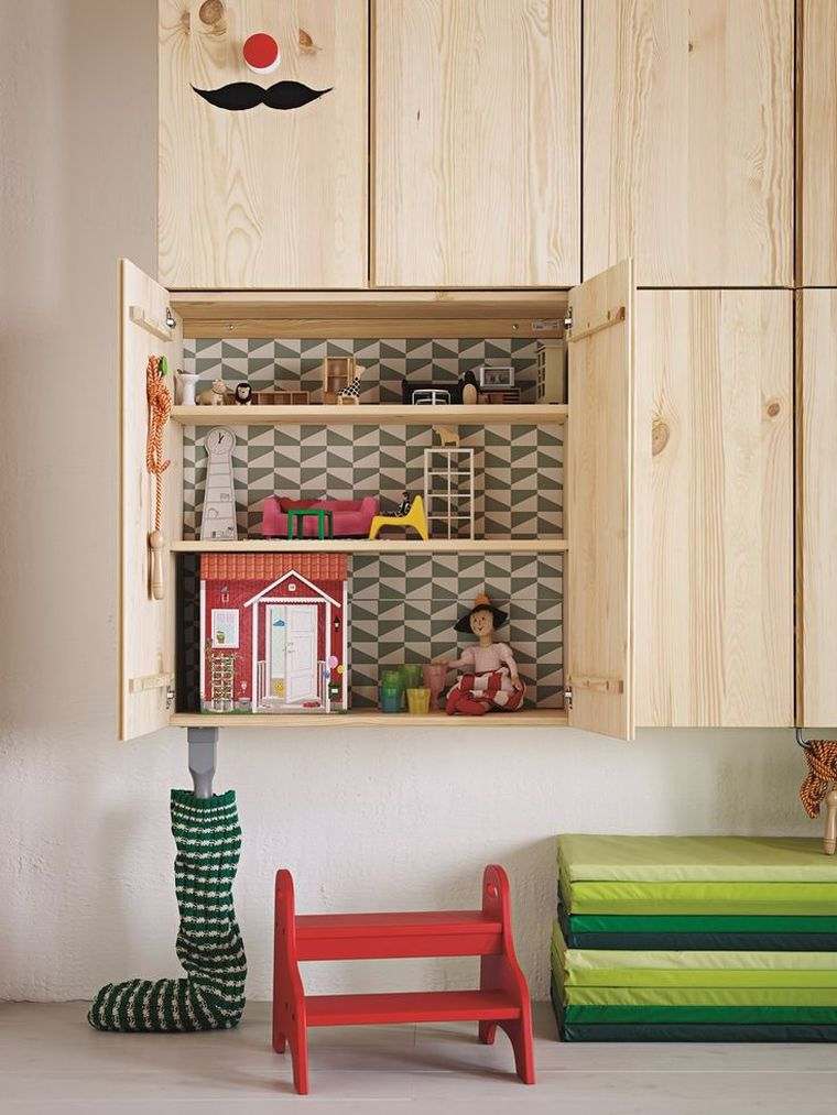 idée rangement chambre enfant ikea mobilier design bois