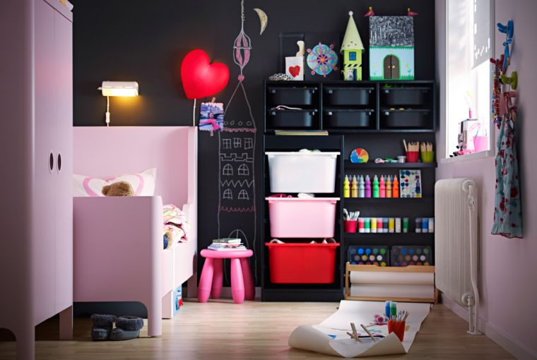 Idée rangement chambre enfant avec meubles Ikea