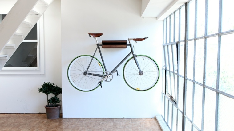 étagère bois ranger vélo idée espace gain meuble bois rangement pratique