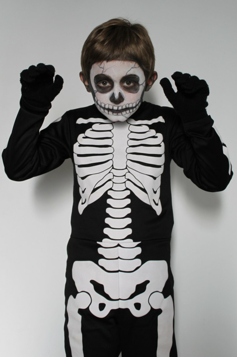 maquillage halloween enfant déguisement costume squelette