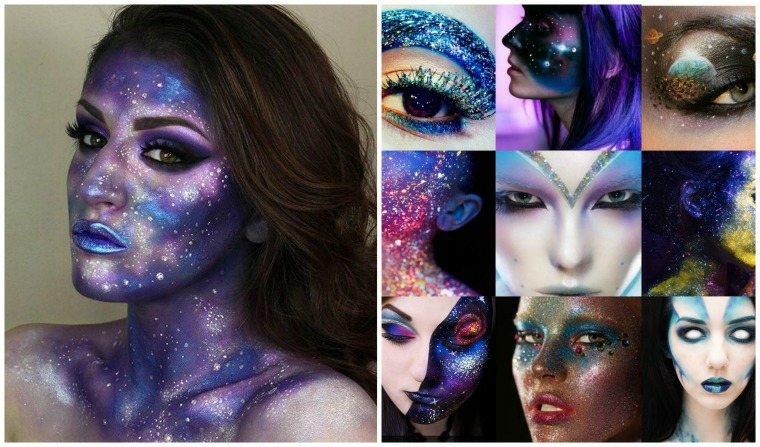 maquillage halloween femme hors temps cosmique