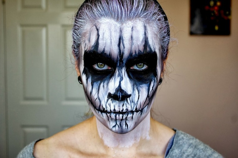 Tête de mort comme maquillage Halloween