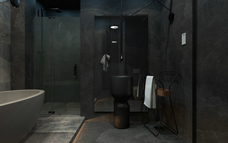 salle de bains palette de couleur tendance idee deco gris