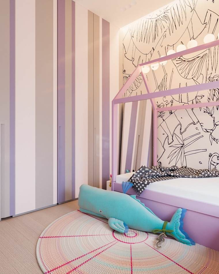 tapisserie mur chambre bebe maison minimalisme