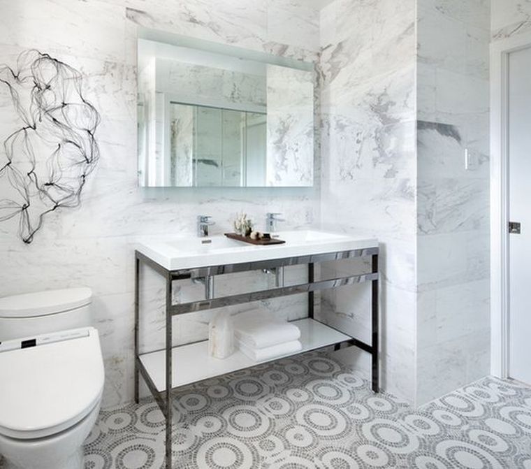 photos salle de bains marbre deco style contemporain