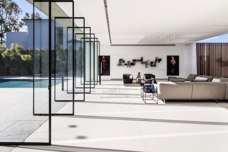 photo de maison de luxe decoration salon terrasse moderne