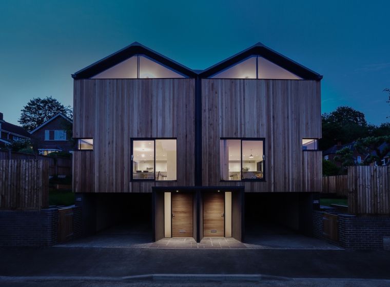 photo extension maison bois style contemporain structure
