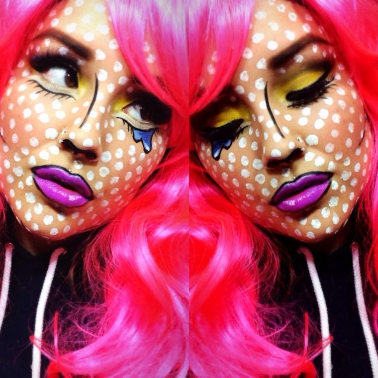pop art maquillage halloween femme original pop star