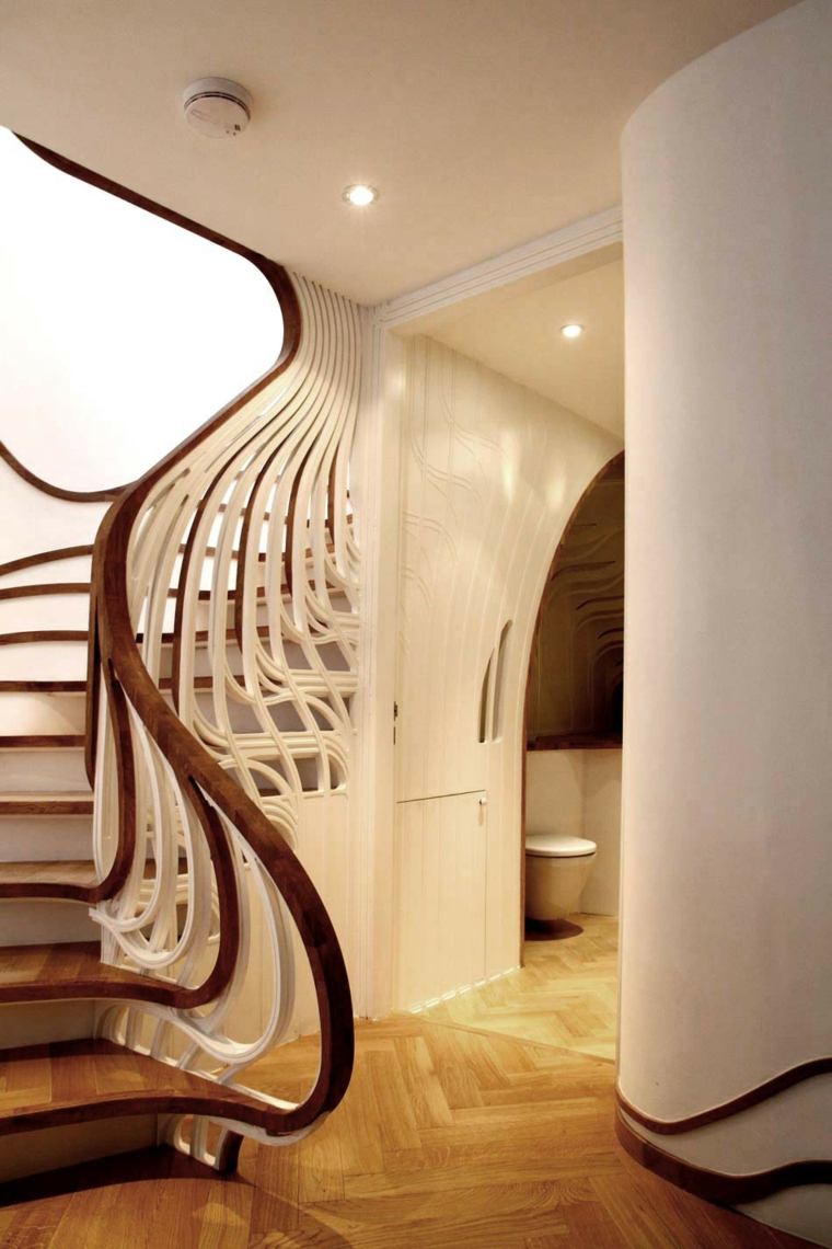 rampe escalier design bois métal