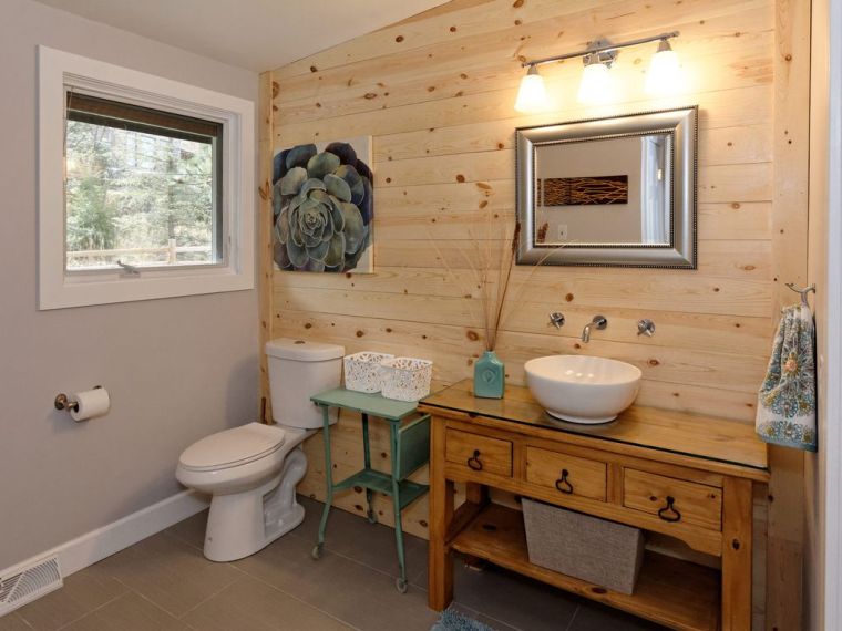 salle de bains moderne deco rustique deco bois