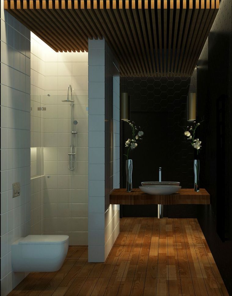 salle de bain image decoration nature sol bois