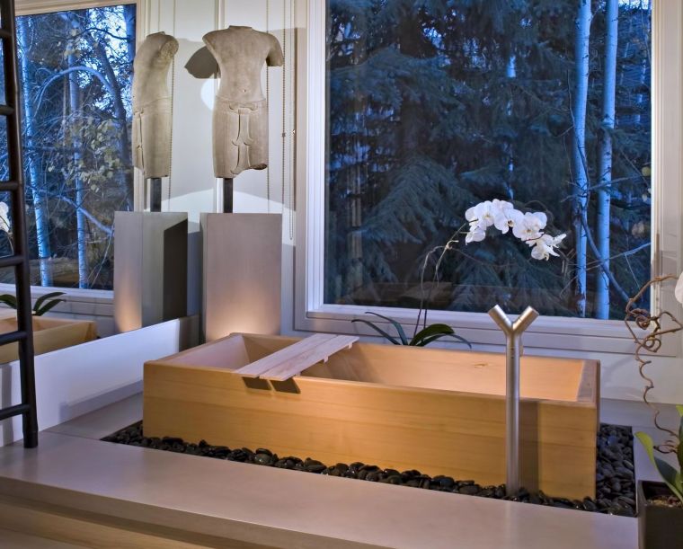 exemple salle de bain deco zen design oriental 