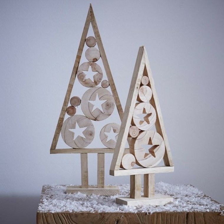 arbres de Noël bois idée diy original décor à fabriquer soi-même