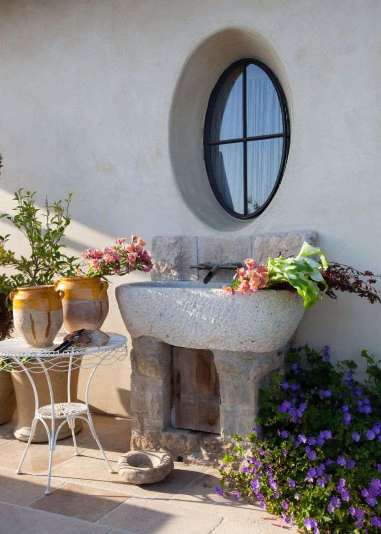 vasque deco pierre design exterieur salle de bain