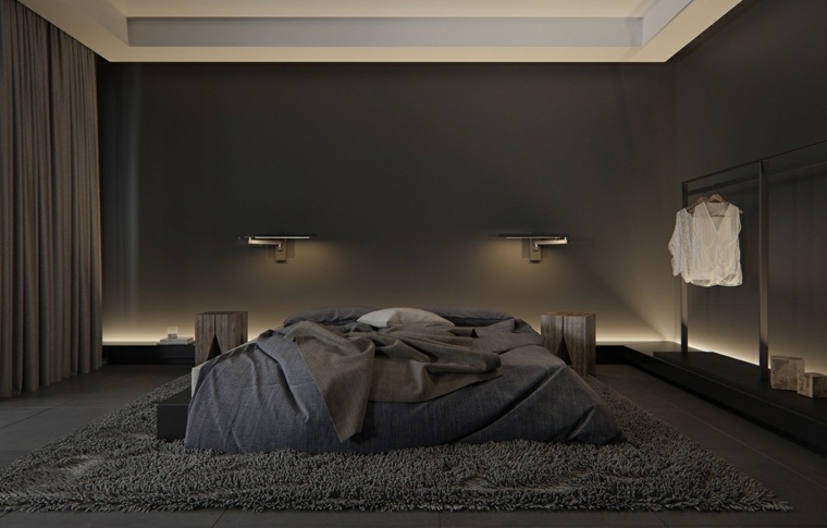 chambres à coucher design moderne intérieur tendance tapis de sol