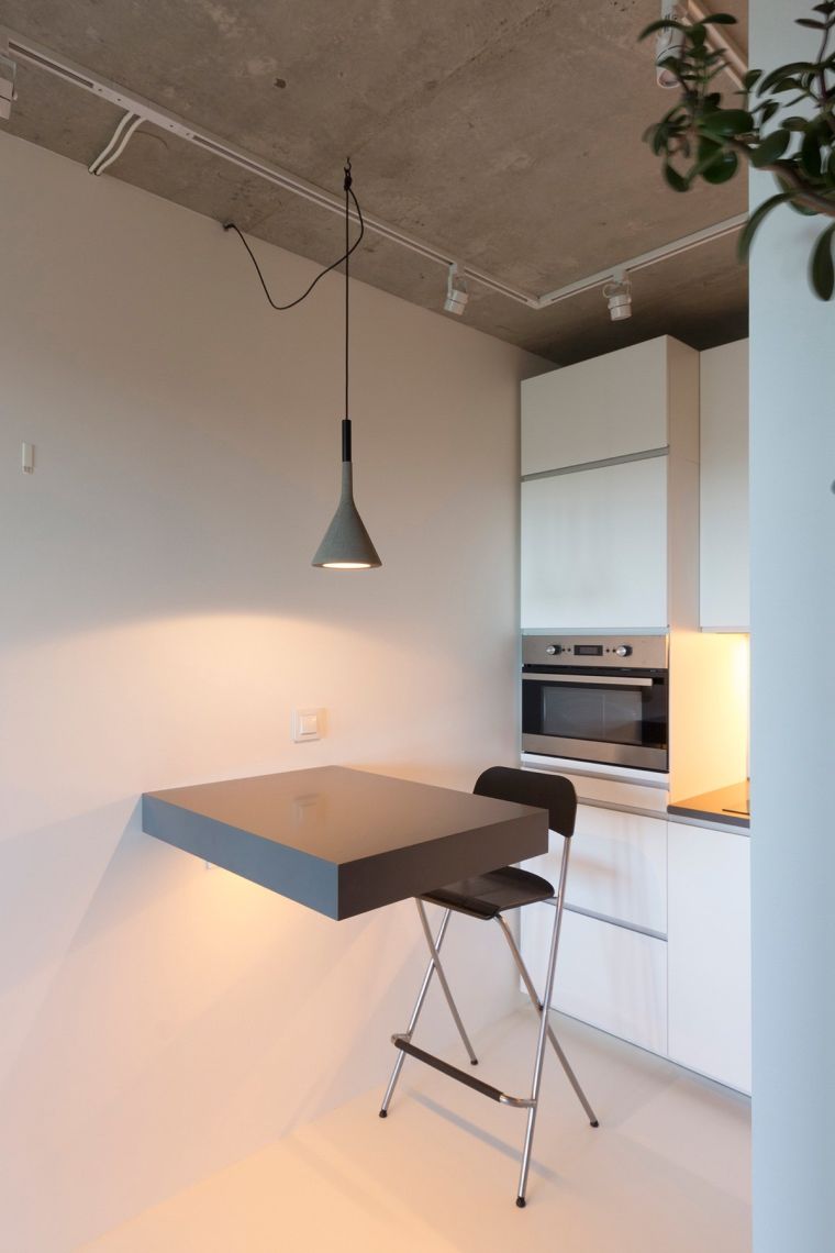 idee kitchenette petit studio coin repas design moderne