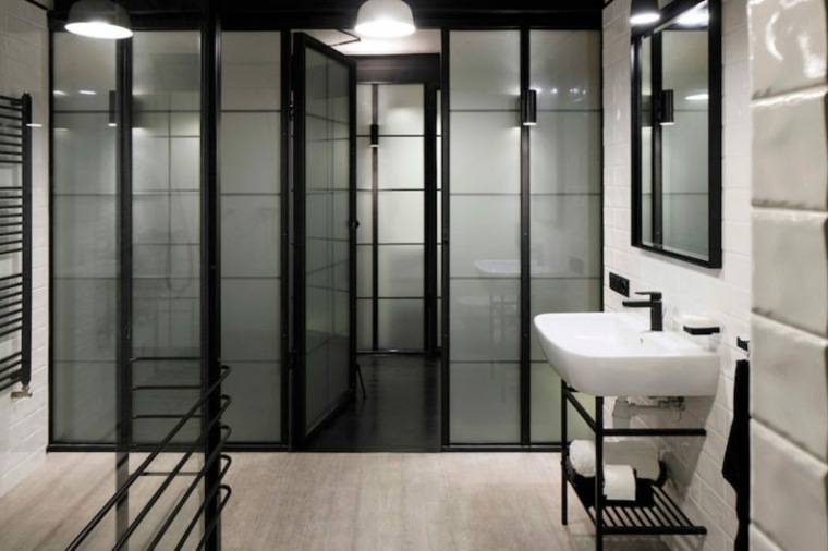 photo salle de bain interieur industriel style scandinave