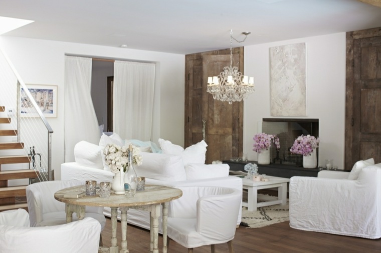 déco shabby chic images salon design romantique meubles
