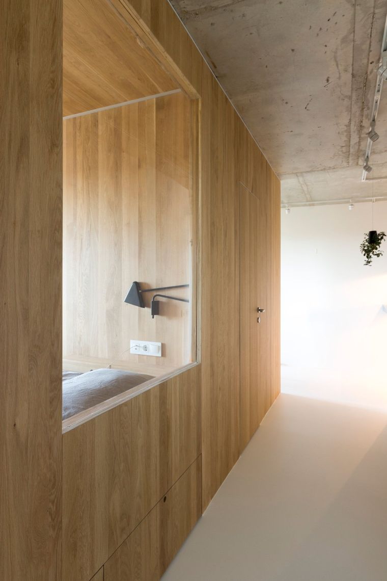 idee deco studio moderne bois beton decoration industrielle