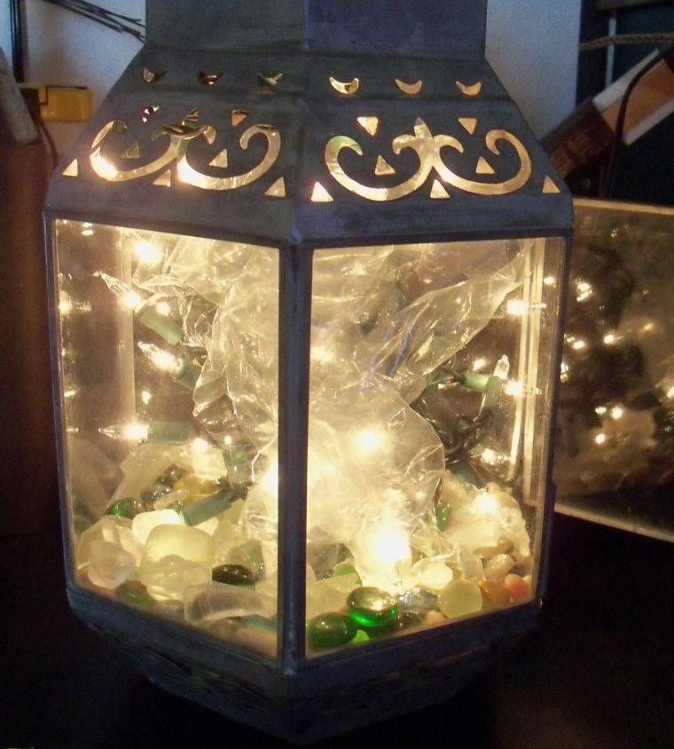 décorations de noël à faire soi-même lanterne décorée intérieur
