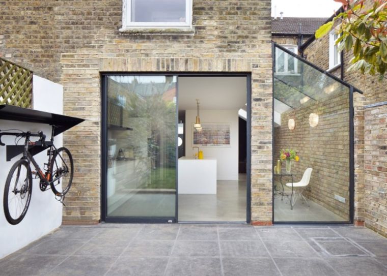 extensions design maison facades verre brique