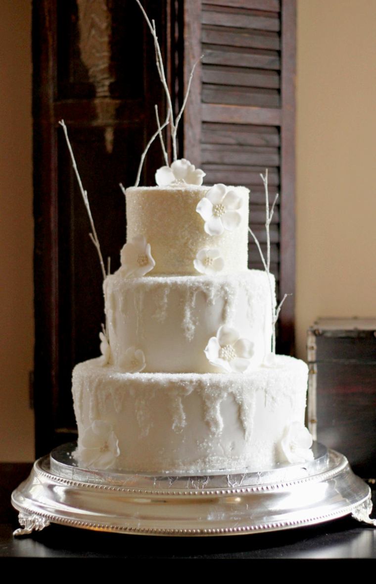 idée déco mariage gâteau hiver