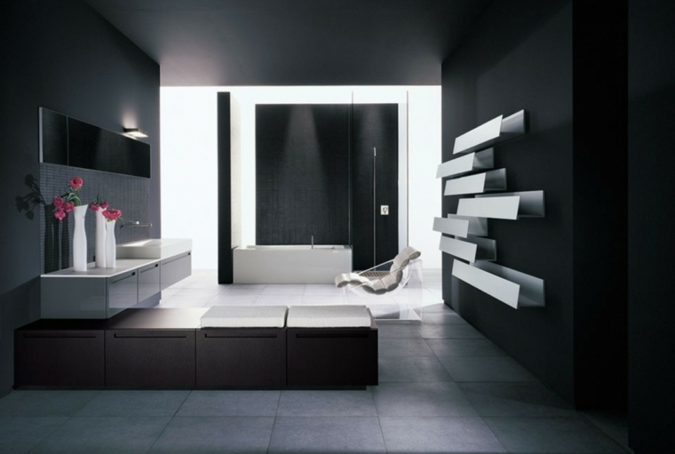 salles de bains design idée baignoire moderne tendance intérieur 