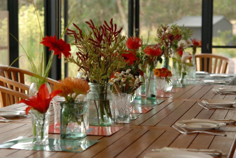 déco bouquet fleurs table idée décorer espace