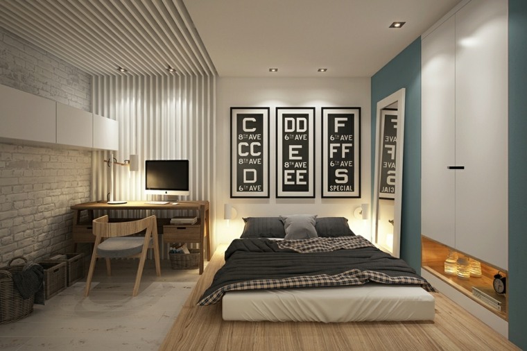 lit moderne meuble design chambre adulte decoration bois