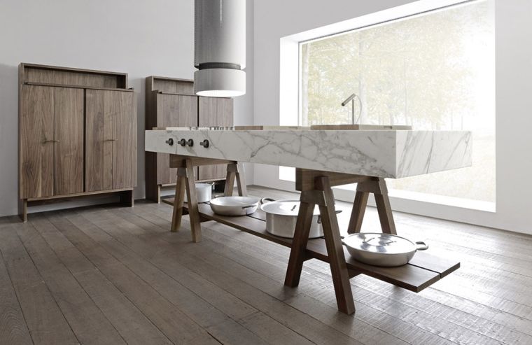 marbre cuisine comptoir ilot plan de travail pierre bois