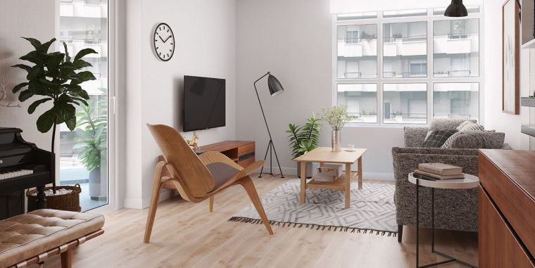 amenagement petit salon asiatique deco meuble moderne bois