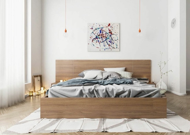 photo chambre zen deco style minimaliste interieur blanc et bois