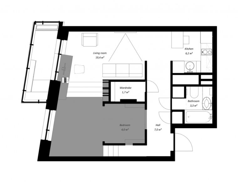 deco plan petit appartement 40m2 deco studio maison architecte